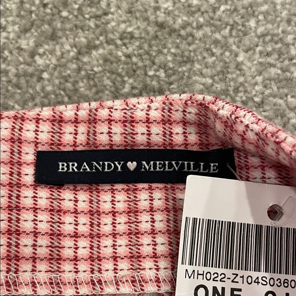 Brandy Melville Red Checkered Mini Skirt - Picture 2 of 4